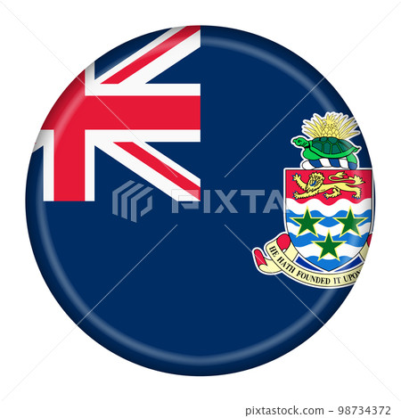 Cayman Islands flag button 3d illustration with clipping path Cayman Islands flag button 3d illustration with clipping path 98734372