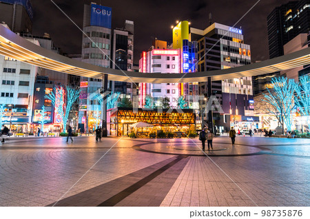 《Tokyo》City night view of Ikebukuro Nishiguchi Park・Illumination 《Tokyo》City night view of Ikebukuro Nishiguchi Park・Illumination 98735876