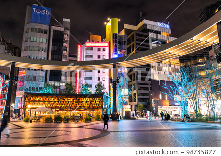 《Tokyo》City night view of Ikebukuro Nishiguchi Park・Illumination 98735877