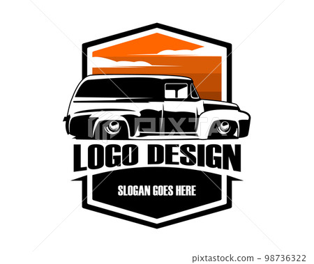 Logo 1952 chevrolet panel van silhouette - vector illustration, emblem design on a white background. best for the trucking industry. Logo 1952 chevrolet panel van silhouette - vector illustration, emblem design on a white background. best for the trucking industry. 98736322