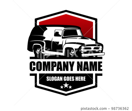 vector illustration of 1952 chevrolet panel van isolated silhouette. Best for truck industry, badge, emblem, icon, sticker design. vector illustration of 1952 chevrolet panel van isolated silhouette. Best for truck industry, badge, emblem, icon, sticker design. 98736362