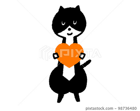 heart, hearts, cat 98736480
