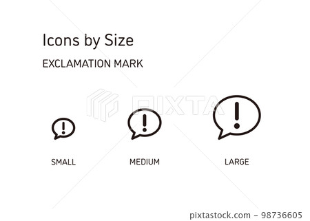 Exclamation mark icon 98736605
