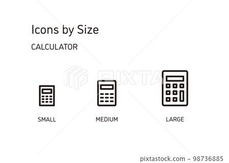 Calculator calculation tally icon 98736885