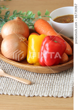 Hokkaido vegetables paprika, potatoes and carrots Hokkaido vegetables paprika, potatoes and carrots 98736967