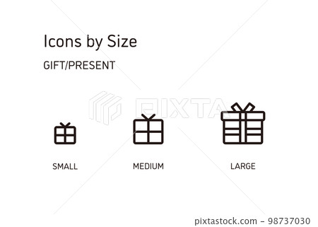 Present gift wrapping icon Present gift wrapping icon 98737030