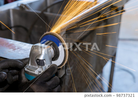 Using grinding iron worker polished metal surfaces 98737321
