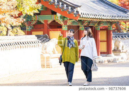 Girls' trip travel young woman 98737606