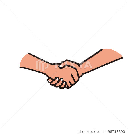 Body parts Handshake Hand illustration material Body parts Handshake Hand illustration material 98737890