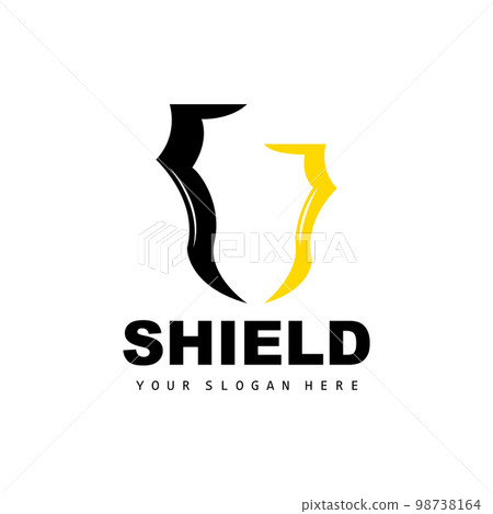 Shield Logo, Safe And Strong Security Vector, Design, Protection Simple Style, Template Brand Icon Shield Logo, Safe And Strong Security Vector, Design, Protection Simple Style, Template Brand Icon 98738164