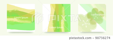 水彩風格水墨藝術和梅花一個簡單的矢量插圖模闆卡集，可以用作廣告的一部分 98738274