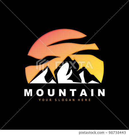 Mountain Logo Design, Vector Place For Nature Lovers Hiker 98738443