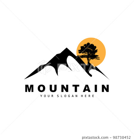 Mountain Logo Design, Vector Place For Nature Lovers Hiker 98738452