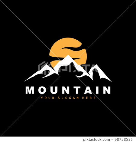 Mountain Logo Design, Vector Place For Nature Lovers Hiker 98738555