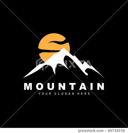 Mountain Logo Design, Vector Place For Nature Lovers Hiker 98738556