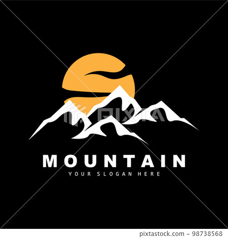 Mountain Logo Design, Vector Place For Nature Lovers Hiker 98738568