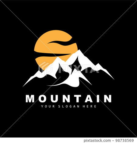 Mountain Logo Design, Vector Place For Nature Lovers Hiker 98738569