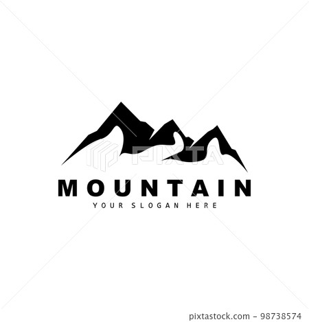Mountain Logo Design, Vector Place For Nature Lovers Hiker 98738574