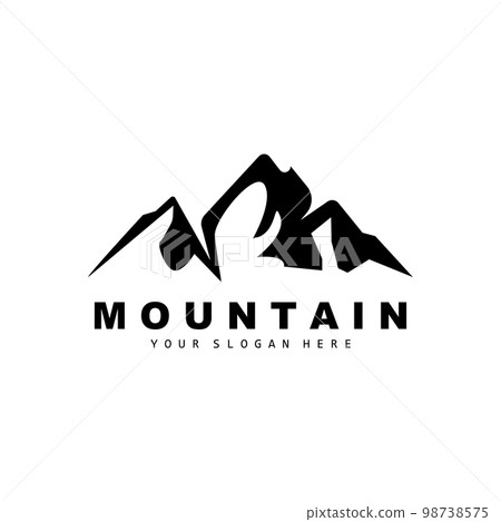 Mountain Logo Design, Vector Place For Nature Lovers Hiker 98738575