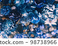 blue flower watercolor illustration 98738966