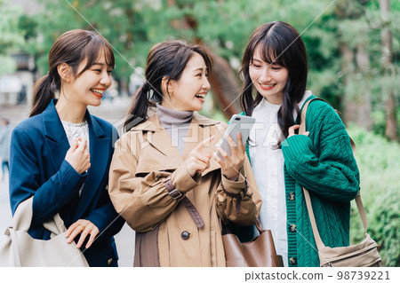 three women traveling three women traveling 98739221