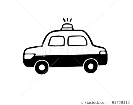 警車簡單插畫塗色本 98739313