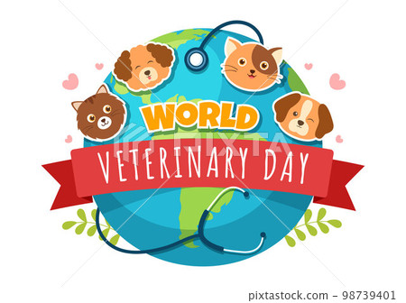 World Veterinary Day on April 29 Illustration... - Stock Illustration  [98739401] - PIXTA
