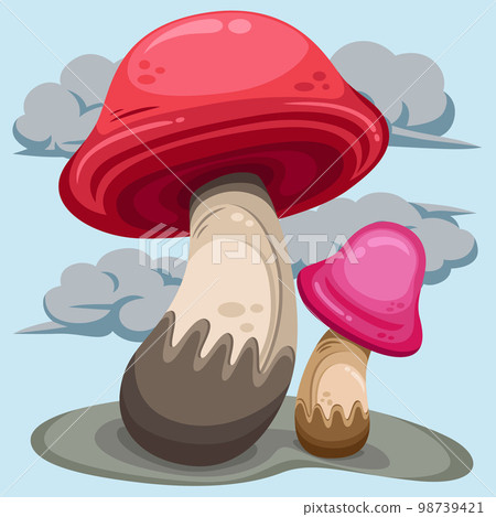 Cute mushroom cartoon Cute mushroom cartoon 98739421