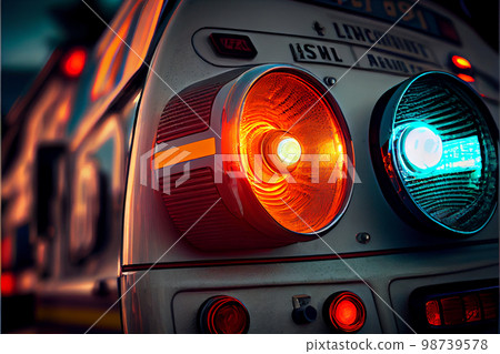 Ambulance Medical Attention car lights Ambulance Medical Attention car lights 98739578