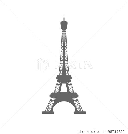 Silhouette icon Eiffel. Vector art illustration. Silhouette icon Eiffel. Vector art illustration. 98739821