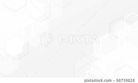 Abstract modern hexagon background, White and grey geometric texture 98739828