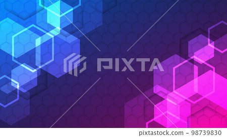 Abstract modern hexagon background, White and grey geometric texture 98739830