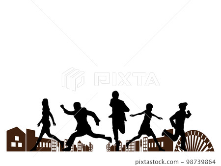 人們在城市中奔跑 人們在城市中奔跑 98739864