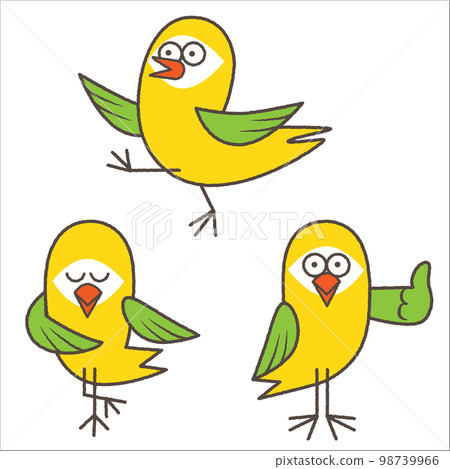鳥類插圖和人物 鳥類插圖和人物 98739966