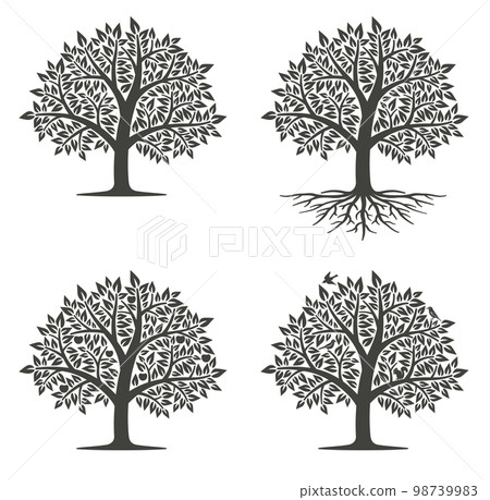 Tree tree illustration icon set Tree tree illustration icon set 98739983