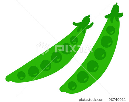 可愛的豌豆/手繪插畫素材 98740011