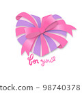 heart and ribbon gift 98740378
