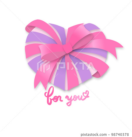 heart and ribbon gift heart and ribbon gift 98740378
