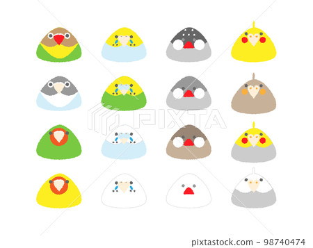 Cute little bird hand drawn style illustration 98740474