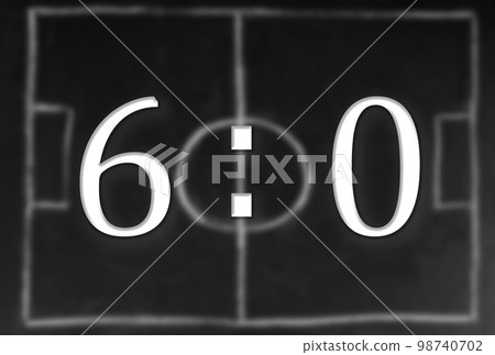 scoreboard with a score of 6:0. symbol of team sports scoreboard with a score of 6:0. symbol of team sports 98740702