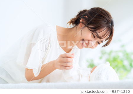 Parent and child child care family baby lifestyle living woman 98741250