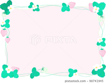 水彩風格輕草莓少女框架 98741945