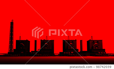 Nuclear power plant illustration 2 98742039
