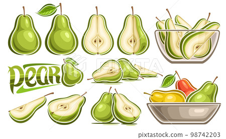 Vector Pear Set 98742203