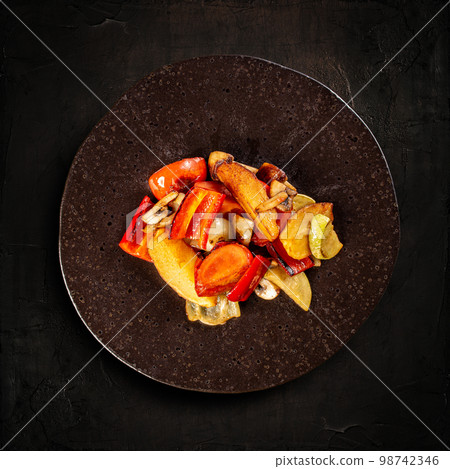 Assorted farm fresh roast vegetables 98742346
