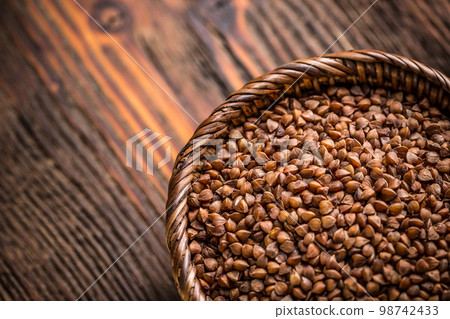 Buckwheat in bowl Buckwheat in bowl 98742433