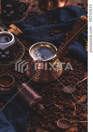 Turkish copper coffee pot Turkish copper coffee pot 98742633