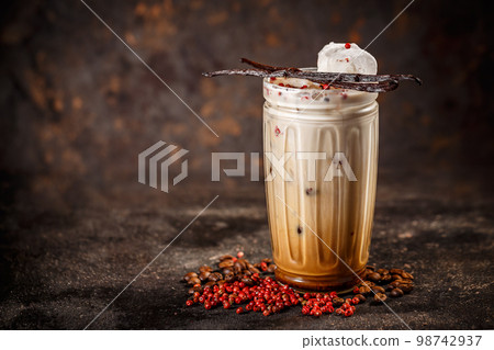Iced coffee with milk Iced coffee with milk 98742937