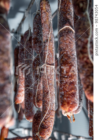 Salami in warehouse 98743054