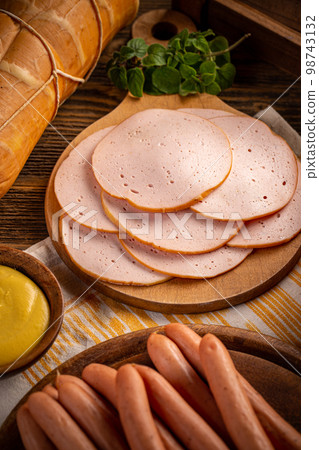 Cold meat products and hot dog sausages 98743132